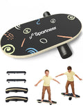 Sportneer Balance Board Kids Wooden Wobble Board for Kids, Safe and Sturdy Balance Trainer, Kids Balance Board for 3-5 6-12 (With Semi-circular Wobble Blocks)