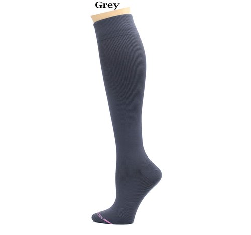 5 Pairs Dr. Motion Therapeutic Graduated 8-15mmHg Compression Women's Knee-hi Socks (Pack-Solid)
