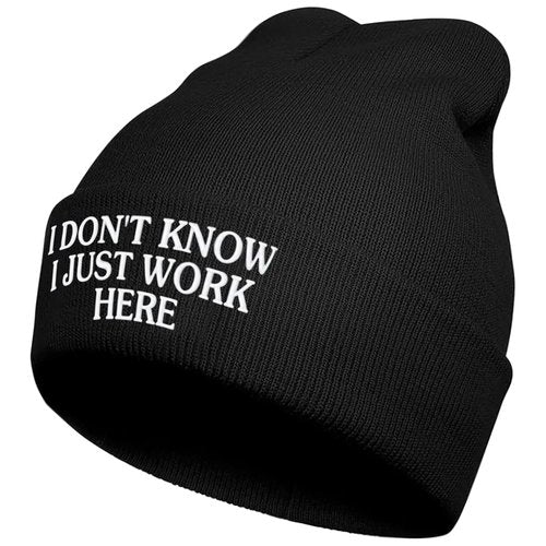 Funny Beanie for Men and Women,Cool Embroidered Knit Hat Warm Winter Funny Hat