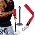 WRIST FIGHT Heavy-Duty Arm Wrestling Training Strap for Pronation Strength with Stainless Steel Buckle and Carabiner – Wrist and Grip Strengthener (Red-LP)