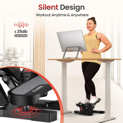 FLYBIRD Stair Stepper Machine with Resistance Bands for Home Workout, 350 LBS Capacity Twisting Stepper for Cardio, Legs, Hips & Glutes, Fitness Equipment for Men and Women