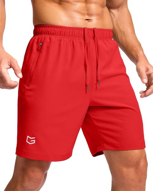 G Gradual Men's Athletic Running Shorts - Quick Dry with Zipper Pockets | 7"/5"/9" Workout Gym Shorts for Basketball & Hiking