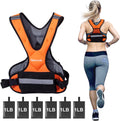 Skiennix Adjustable Weighted Vest - 6lbs/12lbs for Strength Training, Running & Workouts | Reflective Stripes