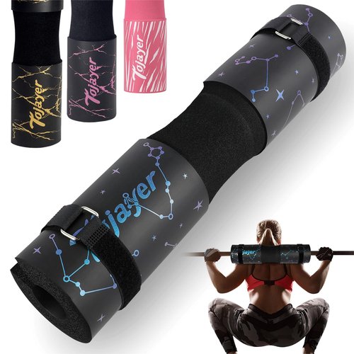 Tojayer Squat Pad Barbell Pad - Neck & Shoulder Protective Foam Workout Weight Lifting Bar Cushion for Lunges & Hip Thrusts, Fit Standard and Olympic Bars Perfectly, Zodiac