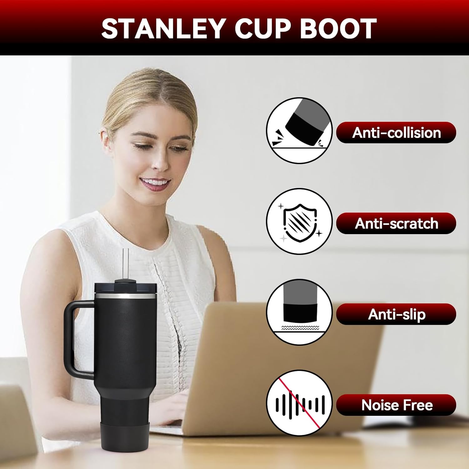 PICcircuit Silicone Bottoms for Stanley Boot | 2PCS for 40oz, 30oz, 20oz Bottles & Hydro Flask Tumblers