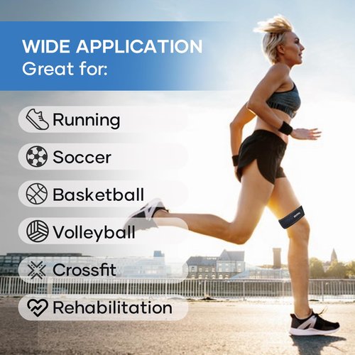 EXVITAL IT Band Straps Iliotibial Band Brace Relieve ITB Syndrome for Men & Women Adjustable Knee Straps Iliotibial Band Compression Wrap for Exercseing 1 Pack
