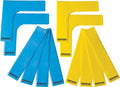 GAMMA Sports Court Training, Mini Court Lines, 12pk, Yellow/Blue, Court Line Markers, Pickleball, Tennis, Racquet Sports, Durable, Easy Setup, Portable Court