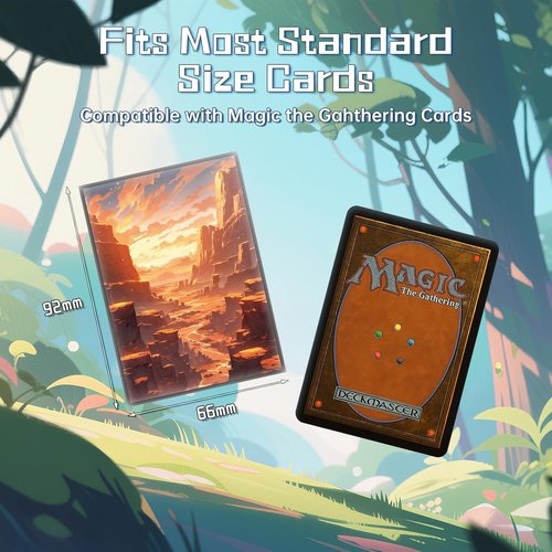 MTG Card Sleeves - Pleateau (Red White) - Ultra Clear Front & Matte Back - 100 Count Standard Size TCG Art Sleeves