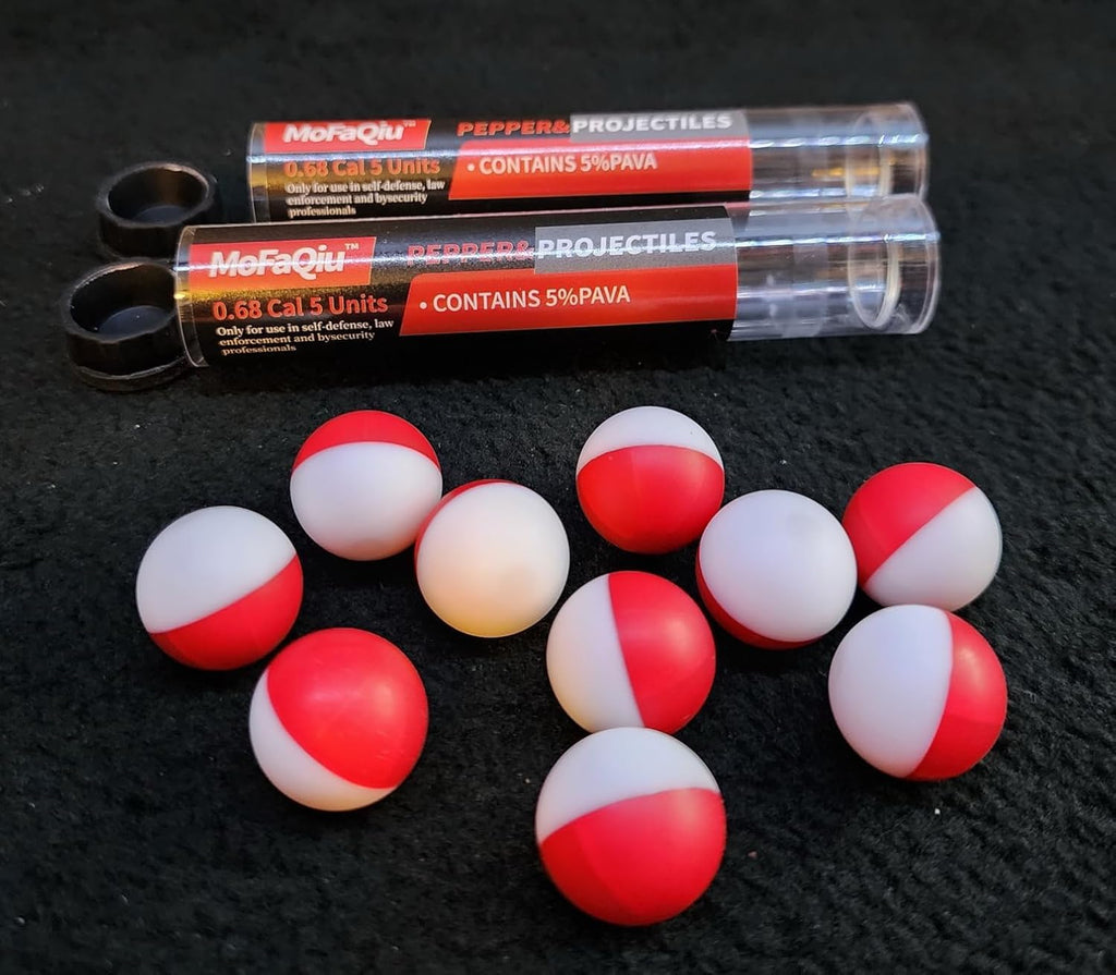 PAVA 68 Caliber Pepper Balls - Fracture Groove Design | Enhanced Diffusion Radius, Ultrafine Powder