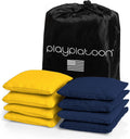 Play Platoon Cornhole Bags - Weather Resistant Set of 8 | Official Size & Weight Bean Bags with Tote