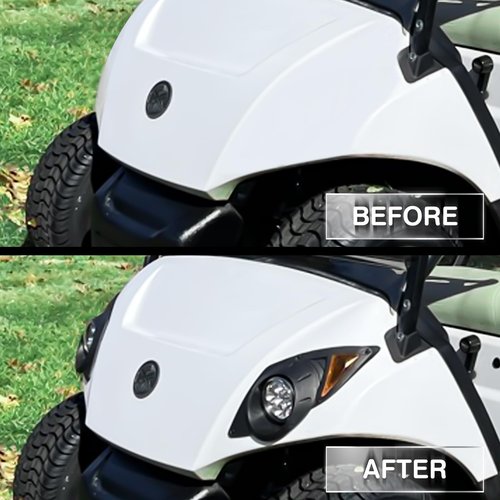 Orle Oko LED Head Light Kit For YAMAHA Drive G29 2007-2016 Gas or Electric Golf Cart Models Passenger Driver Side Replace 12V Headlights Light Kit Assembly For YAMAHA
