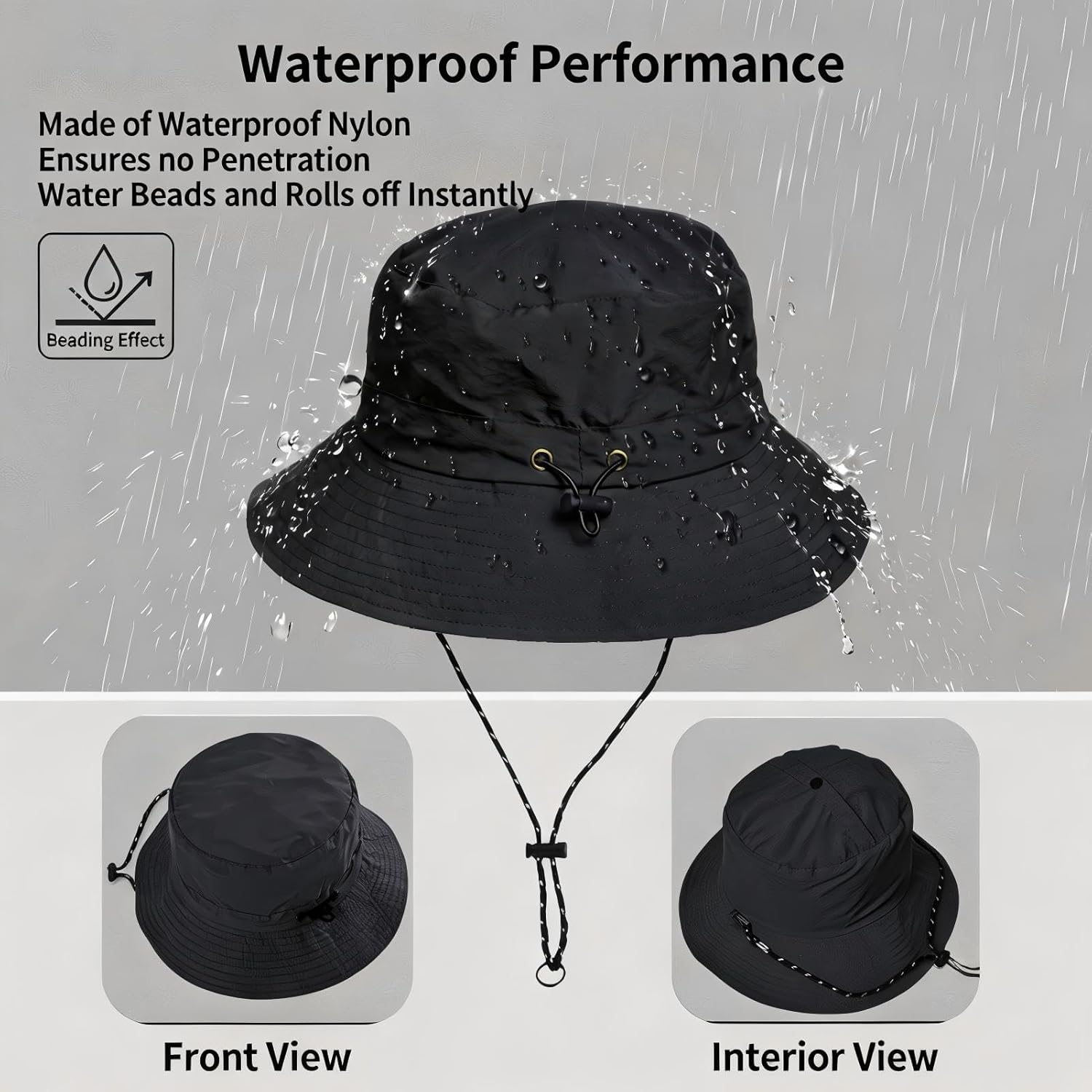 Skiennix Bucket Hat - UV Sun Protection with Wide Brim | Waterproof Fishing Hat for Outdoor Adventures