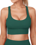 Grace Form Strappy Sports Bra for Women Padded Push Up Sport Bra Athletic Running Workout Bra Yoga Bra