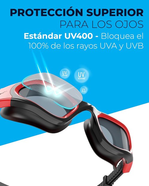 AqtivAqua Swim Goggles - DX Wide View Design for Men & Women | Anti-Fog, No Leak Comfort