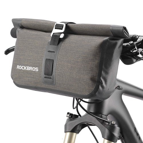 ROCKBROS Bike Handlebar Bag Waterproof Bicycle Front Handlebar Bike Bag 6L Bikepacking Bag for Mountain Road Bicycles