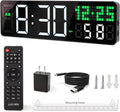 LUCORB 12'' Gym Timer - Digital Wall Clock with Remote Control & 5 Display Modes | Ideal for Home Gym, Classroom, Office