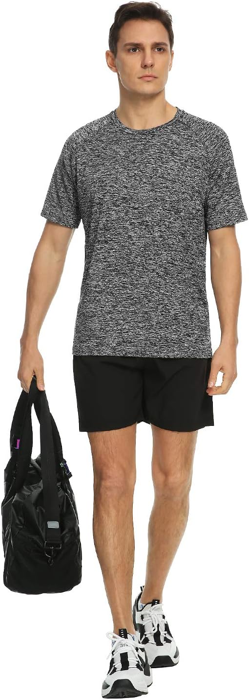 Xelky Men's Dry Fit Athletic T-Shirts - Moisture-Wicking Short Sleeve Gym Tops | 4-5 Pack