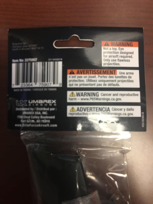 Smith & Wesson M&P 40 6mm BB Pistol Airsoft Gun Magazine, 15-Round Capacity (2275907)