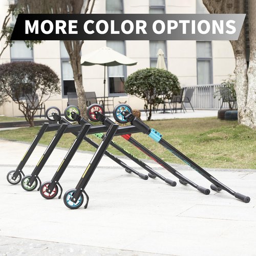 MEE GOO Pro Freestyle Scooter - Lightweight Aluminum Deck, 110mm Wheels ABEC-10 Bearings, Supports 220 lbs, for Skate Park Tricks BeginnersTeens&Adults(Grey-NEW)