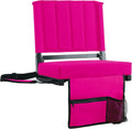 Sport Beats Stadium Seats - Comfortable Bleacher Chairs with Back Support & Thick Padding | Pink, 1pc Regular - 17" W x 12" D x 16.5" H