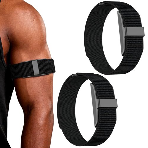 CKONXE 2Pack Bicep Bands Compatible with Hume Band, Nylon Loop Replacement Strap, Soft Breathable Adjustable Sport Wrist/Arm/Ankle Band for Fitness Tracker & Activity Monitor