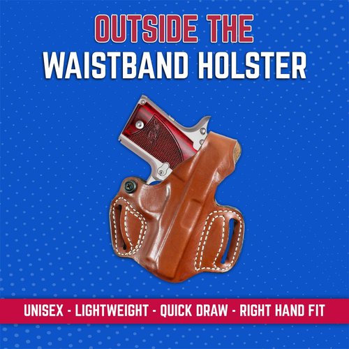 Desantis Thumb Break Mini Slide Holster, Premium Gun Holster, Fits SIG P938, Kimber Micro 9MM, Adjustable Tension Device, Right-Hand Draw, Tan