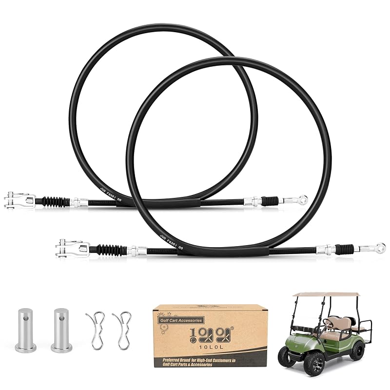 Brake Cable Set for Yamaha Golf Cart G8-G22 51in Passenger, 43in Driver (10L0L)