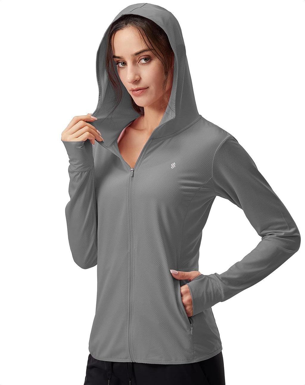 Soothfeel Women's Sun Protection Hoodie Jacket - Lightweight UPF 50+ Long Sleeve with Pocket for Hiking