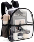 JOWURY Clear Backpack - Stadium Approved 12x6x12 | Waterproof PVC with Reinforced Straps for Events