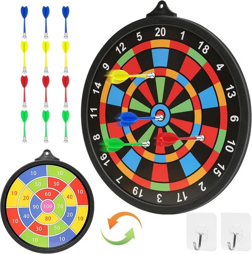 Magnetic Dart Board by [Brand Name] - Safe Indoor & Outdoor Game with 12 Darts | Perfect Gift for Ages 8-14