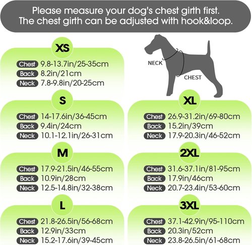FUAMEY Dog Reflective Vest - High-Visibility Safety Gear for Small Dogs | Water-Resistant, Adjustable, Neon Green XS