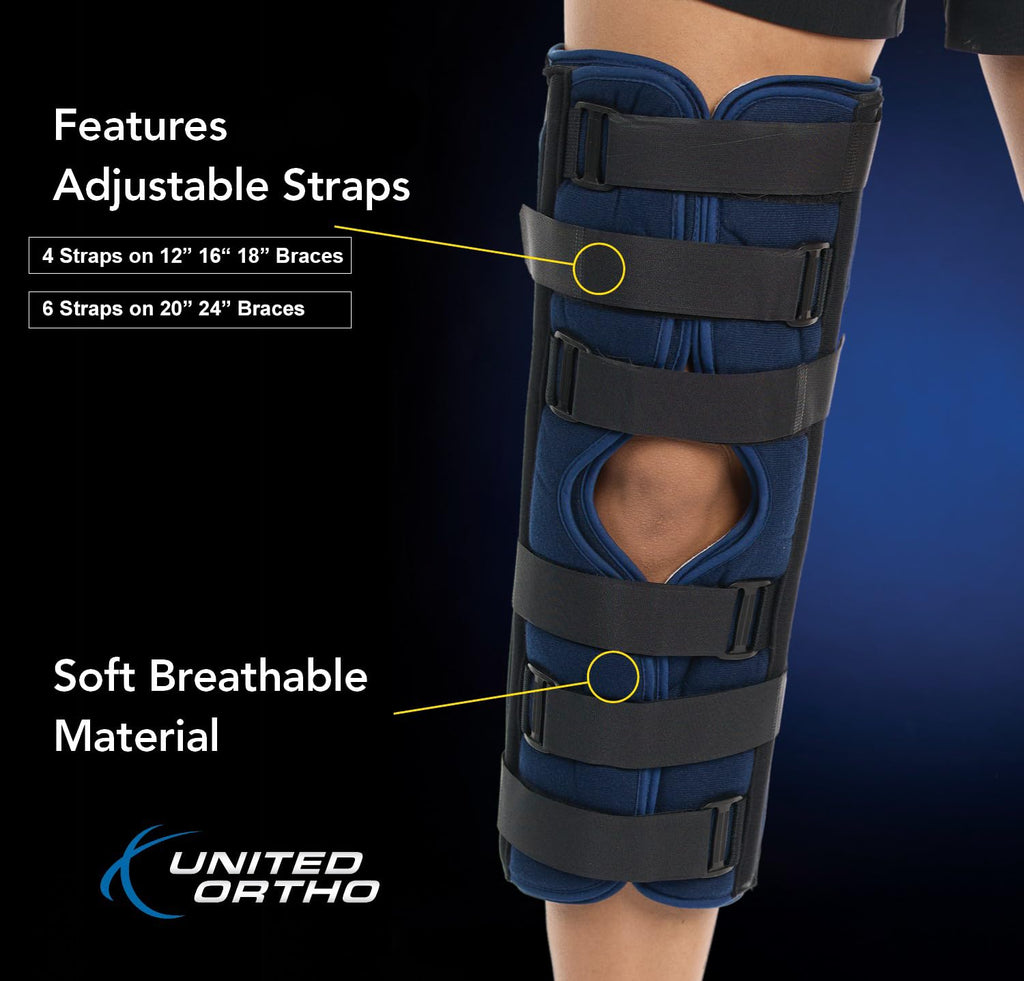 United Ortho 61016 3-Panel Knee Immobilizer, 16" Size