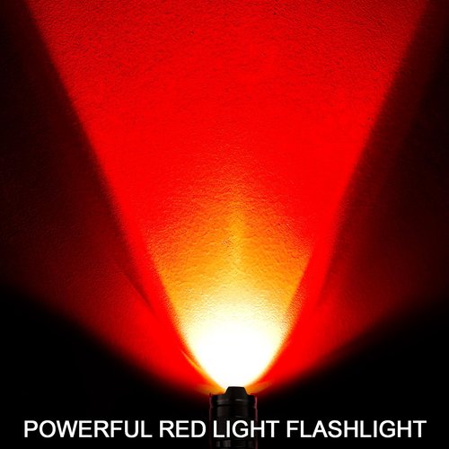 Beieverluck 10 Pack Red Light Flashlight 3 Modes Red LED Flashlight Scalable Red Light Torch with Clip for Hunting Astronomy Night Observation and Outdoor Activities