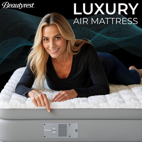 Beautyrest Luxaire Full Size Luxury Air Mattress - 20 Inch Height, Cool Vent Top & Smart Pump
