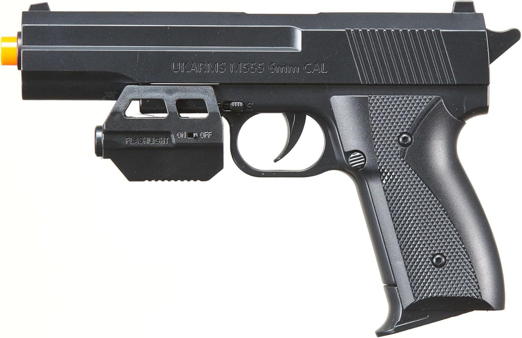 VP99 Airsoft Pistol - Spring Powered with Laser & Light | Sleek Black Design