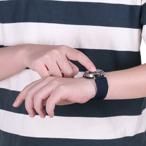 Relting Compatible with 16mm 18mm 19mm 20mm 22mm 24mm Watch Bands Quick Release Replacement Wristband,Adjustable Stretchy Nylon Solo Loop Straps Fabric Braided Sport Elastic Bands for Men Women