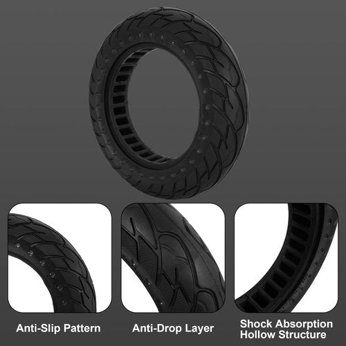 RUTU 2PCS 10X2.125 Scooters Solid Tire10 inches Electric Scooter Wheel Replacement for Xiaomi M365/M365 Pro/1S/Pro 2 Gotrax G4 GXL V2 Ninebot D40x Electric Scooter