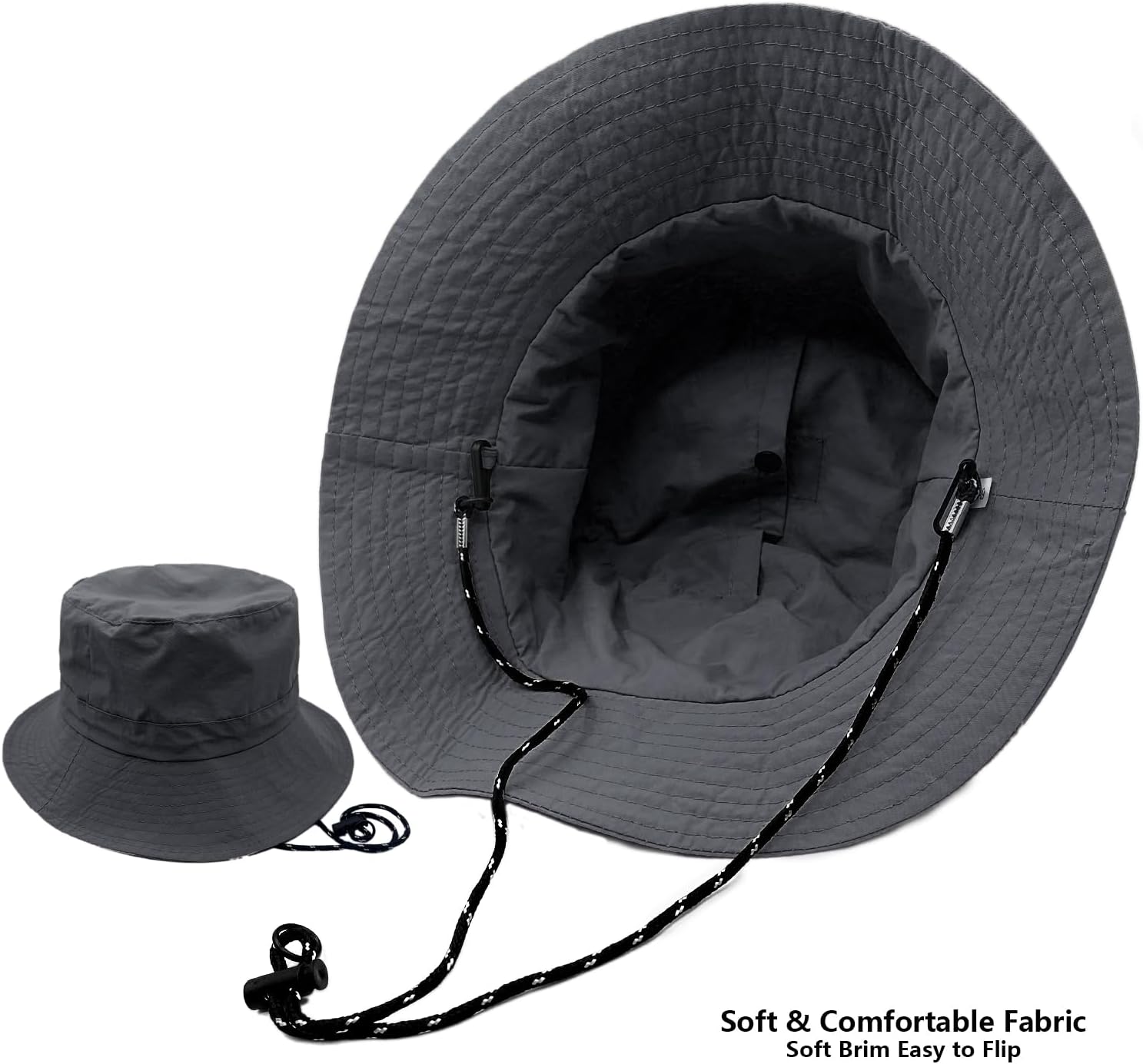 Woogwin Waterproof Bucket Rain Hat - Quick Dry Packable Boonie Hat with UV Protection | Ideal for Safari