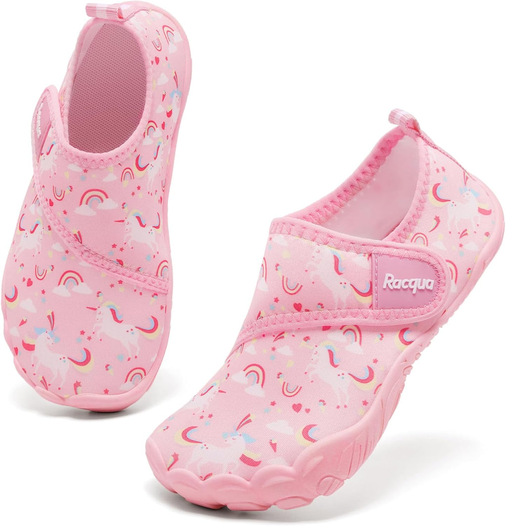 Racqua Kids Water Shoes - Quick Dry Lightweight Aqua Swim Footwear | Perfect for Little & Big Kids