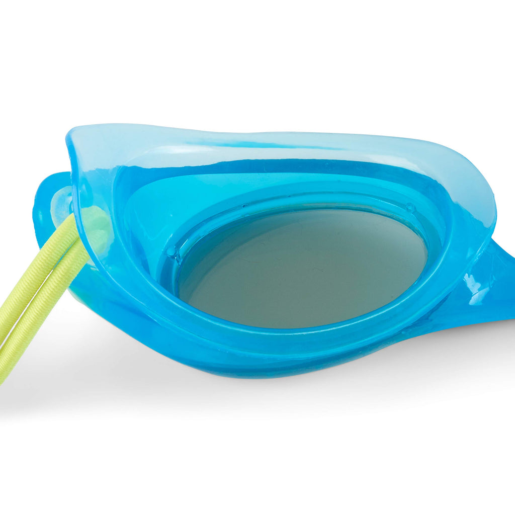 Speedo Unisex-Child Swim Goggles Hydrospex Bungee Junior Ages 3-8 , CYAN BLUE/GREY