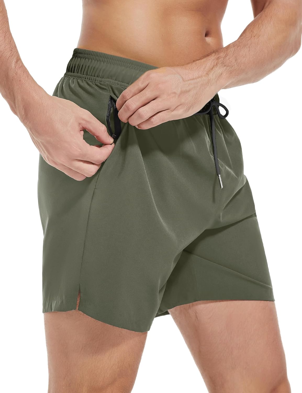 Skiennix Men's 5-Inch Gym Shorts - Lightweight Quick-Dry Athletic Wear for Running & Hiking
