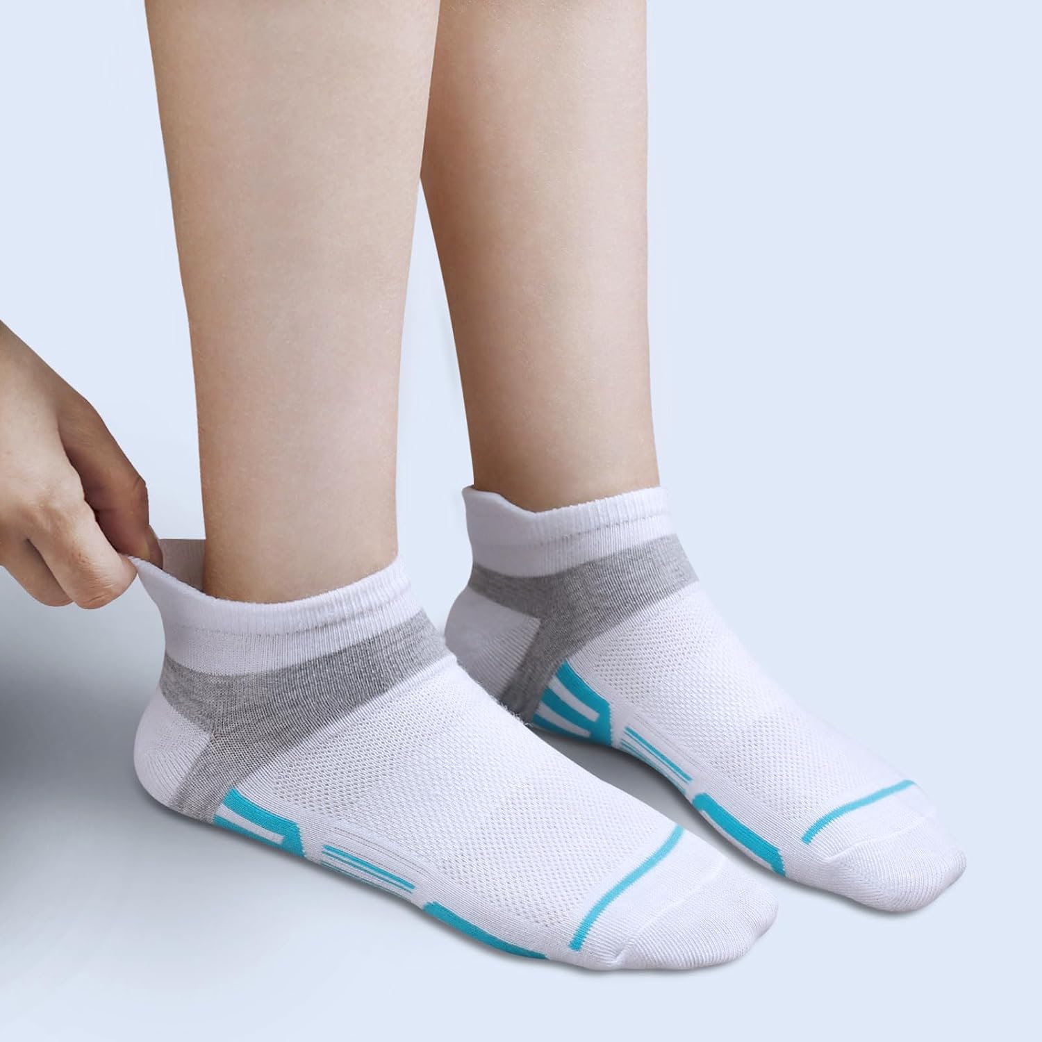 Skiennix Women's Ankle Socks - Lightweight & Breathable Low Cut Design | 10/15 Pairs with Heel Tab