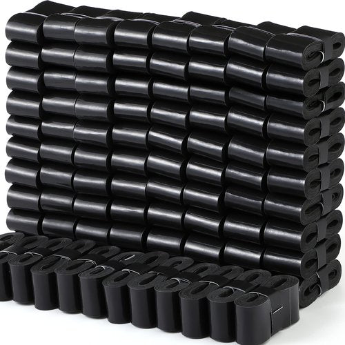 Pangda 100 Pieces Tennis Badminton Racket Overgrips Bulk Tennis Racket Grip Tape for Anti-Slip and Absorbent Grip (Black)