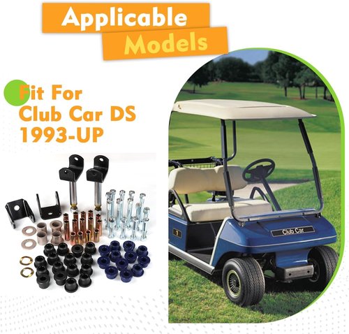 CLUBRALLY Club Car Front and Rear End Rebuild Bushing Kit for 1993-Up Club Car DS Golf Cart