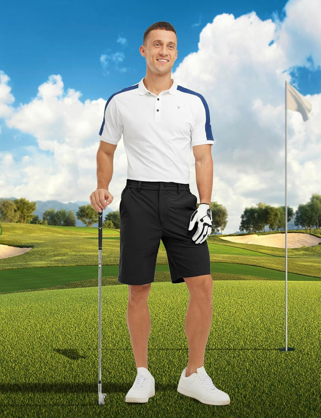 TBMPOY Men's Casual Golf Shorts - Lightweight, Quick-Dry Fabric, 5 Pockets, Stretch Waist | Ideal for Travel