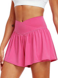 CADMUS Women's 2-in-1 Athletic Shorts - Flowy Spandex Butterfly Design for Running & Tennis