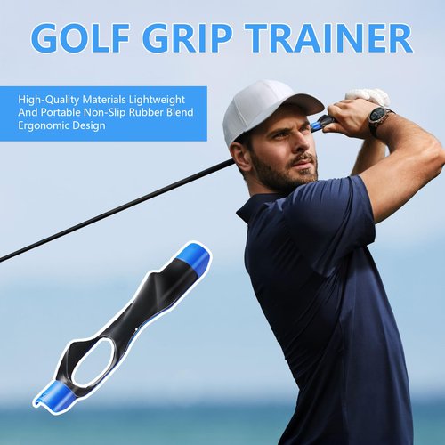 Nylvian Golf Grip Trainer Club - Improves Grip Strength, Accuracy & Swing, Trains Correct Hand Position for Superior Performance - Golf Training Aid for All Levels