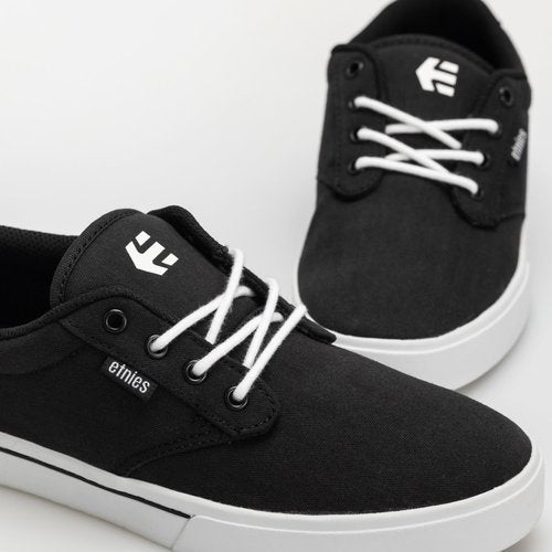 Etnies Jameson 2 Eco Sustainable Skate Style, Reinforced Cupsole, Cushioned Feel, Everyday Sneakers, Vegan - Black/White/White - 10