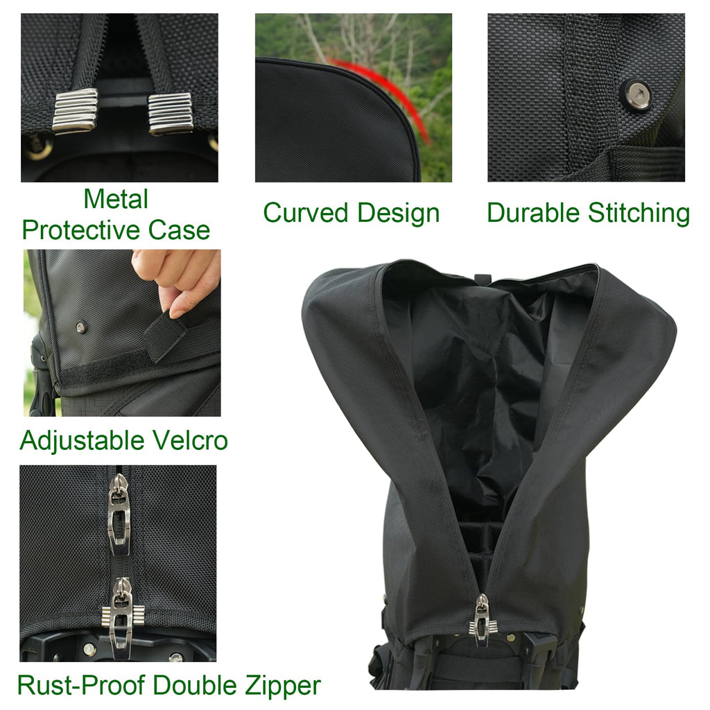 SYCFQX Golf Bag Cover Rain Hood Waterproof, Rain Cape for Golf Bags fit Almost All Tour Bags Golf Bags or Carry Cart for Mens Women Golfer (Black)
