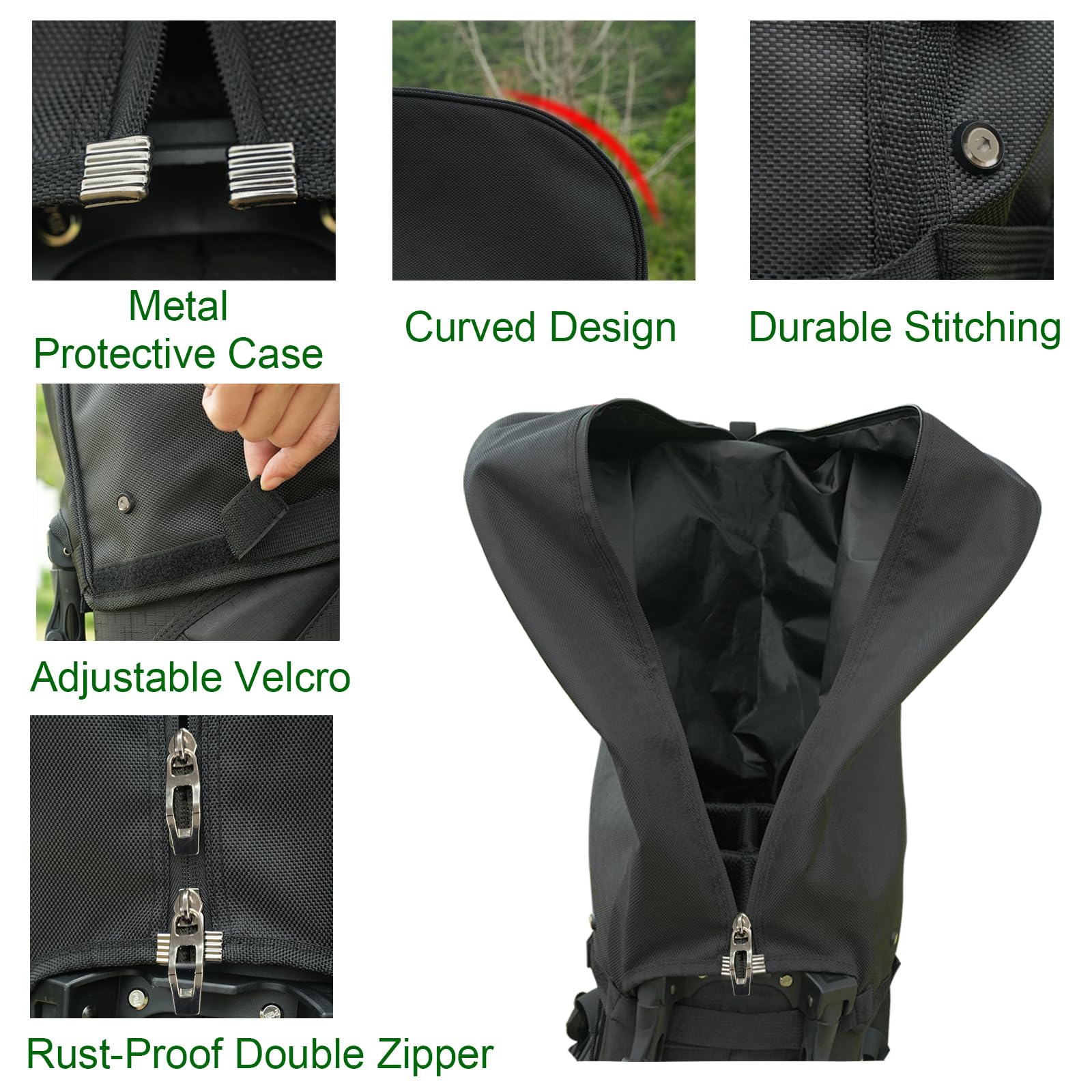 SYCFQX Golf Bag Cover Rain Hood Waterproof, Rain Cape for Golf Bags fit Almost All Tour Bags Golf Bags or Carry Cart for Mens Women Golfer (Black)